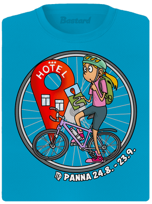 Cyklistický horoskop: Panna dámske športové tričko Blue Atol