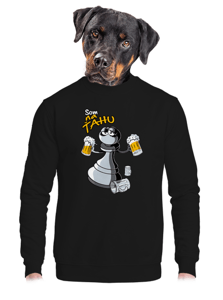 Na ťahu unisex mikina bez kapucne Black