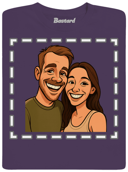 Karikatúra z vlastnej fotky pánske tričko Urban Purple