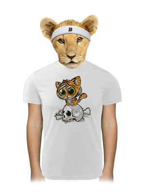 Tigrík detské športové tričko White