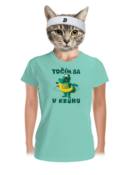 Točím sa v kruhu dámske športové tričko Mint Mal