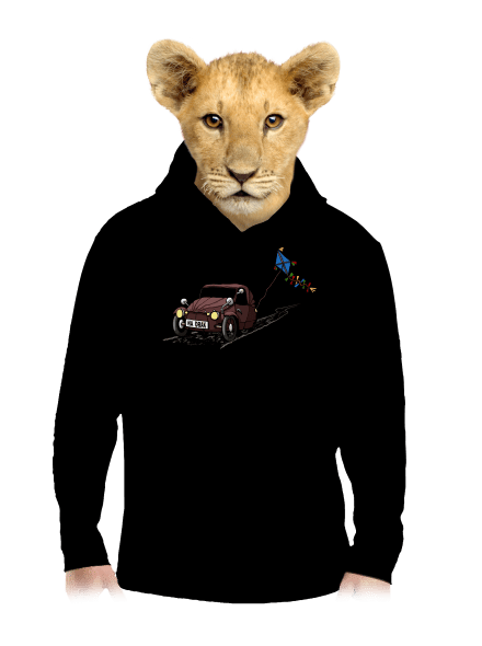 Hadrák detská mikina klokanka Black