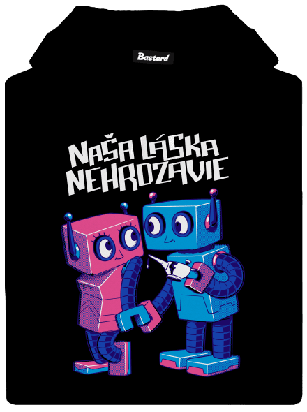 Roboti pánska mikina klokanka Black
