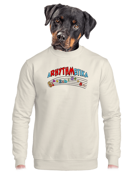 Arhythmetika unisex mikina bez kapucne Off White