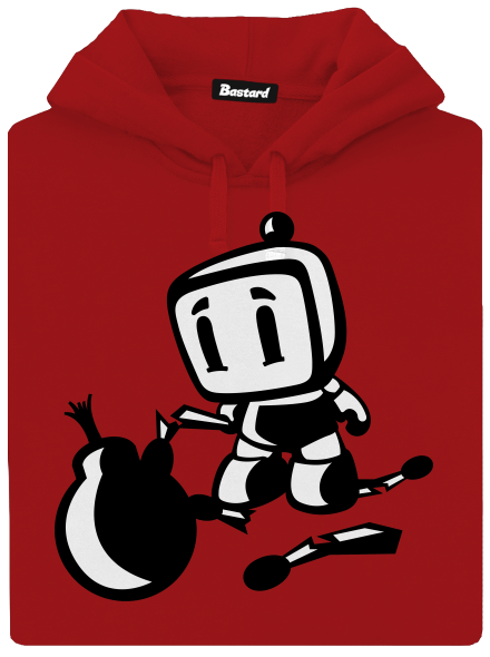 Bomberman dámska mikina klokanka Red Mal
