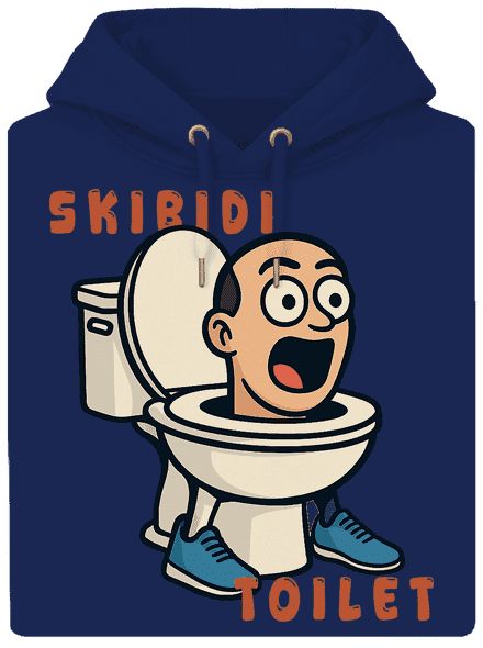 Skibidi Toilet unisex mikina premium Navy