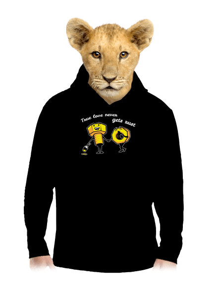 Pravá láska detská mikina klokanka Black