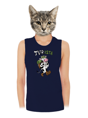 Tur na cestách dámske tielko voľné Navy