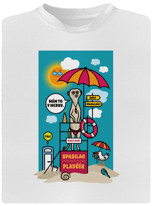 Plavčík detské športové tričko White