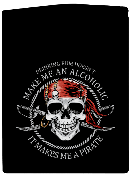 Pirát pánska mikina na zips Black