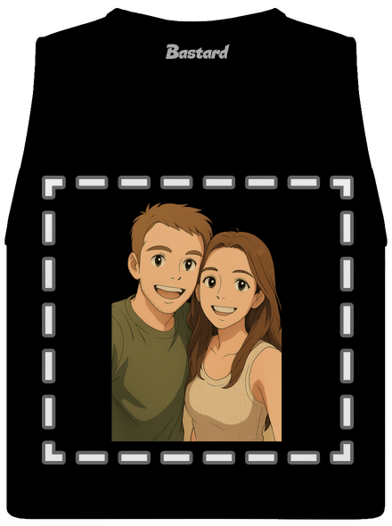 Ghibli efekt z vlastnej fotky dámske tielko voľné Black