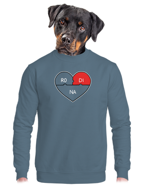 Rodinné puzzle unisex mikina bez kapucne Nordic Blue