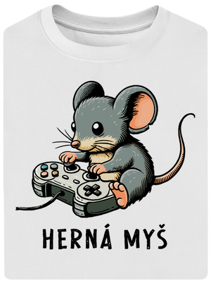 Herná myš unisex tričko oversized White