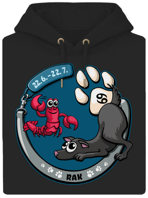 Psí horoskop: Rak unisex mikina premium Dark Black