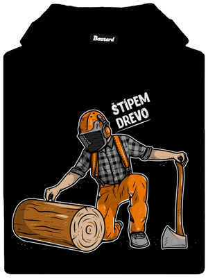 Drevorubač pánska mikina klokanka Black