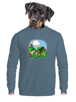 Ako sa stavia nový level? unisex mikina bez kapucne Nordic Blue