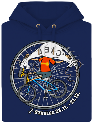 Cyklistický horoskop: Strelec unisex mikina premium Navy