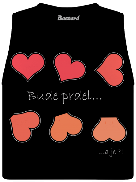 Bude prdel dámske tielko voľné Black