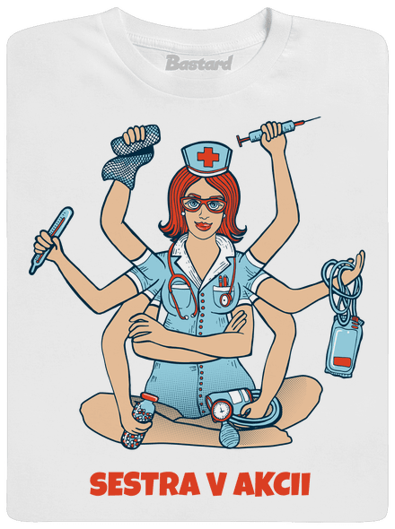 Sestra v akcii detské tričko White