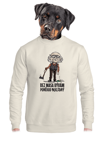 Neklidný bez masa unisex mikina bez kapucne Off White