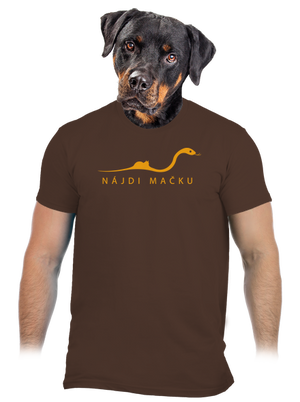 Nájdi mačku pánske tričko Brown