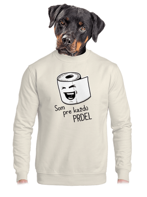 Prdel unisex mikina bez kapucne Off White