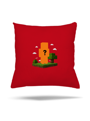 Minecraft z vlastnej fotky vankúš Red