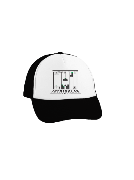 Tetrisklad šiltovka truckerka Black cap