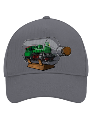Lokomotíva vo fľaši šiltovka baseballka Graphite grey