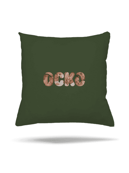 Nápis ocko z vlastných fotiek vankúš Olive Green