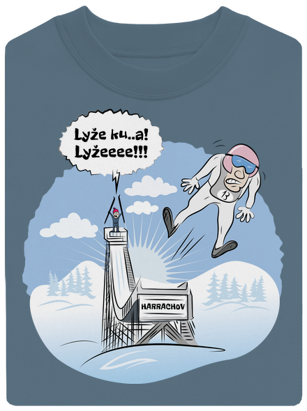 Lyže unisex mikina bez kapucne Nordic Blue