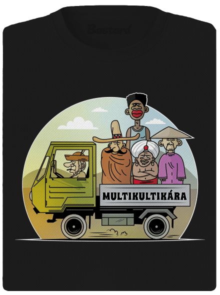 Multikultikára dámske športové tričko Black