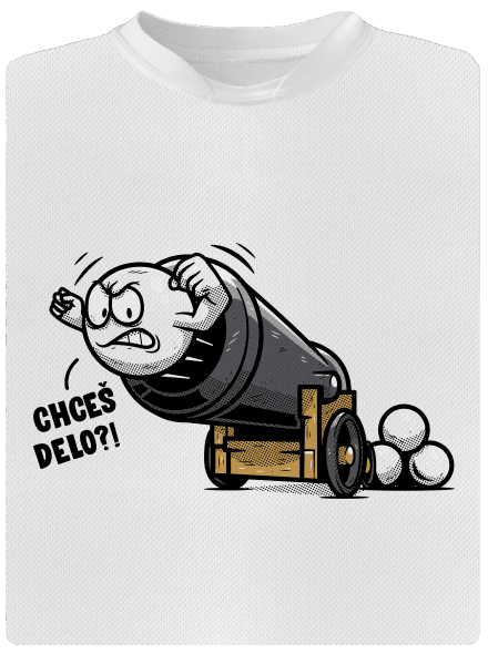 Chceš delo? detské športové tričko White