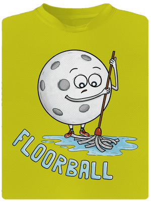 Floorball detské športové tričko Neon Yellow