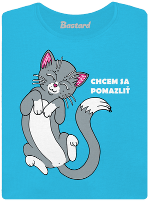 Chcem sa pomazliť dámske tričko s lemom Blue Atol