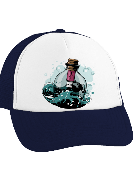USB odkaz vo fľaši šiltovka truckerka French Navy cap