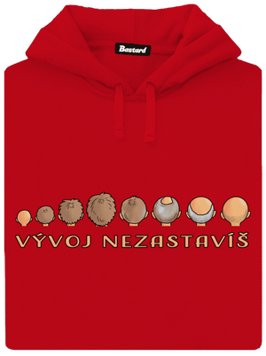Vývoj nezastavíš pánska mikina klokanka Red