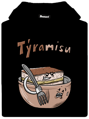 Týramisu pánska mikina klokanka Black