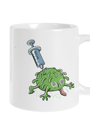 Zapichnutý covid klasický hrnček White