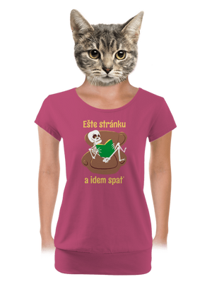 Ešte stránku dámske tričko s lemom Magenta