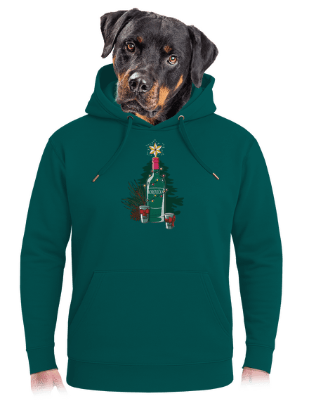 Vianočná borovička unisex mikina premium Emerald Green