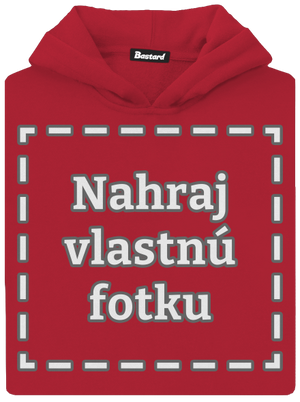 Vlastná potlač detská mikina klokanka Fire Red