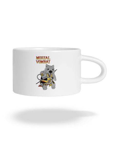 Mortal Vombat hrnček makronka White