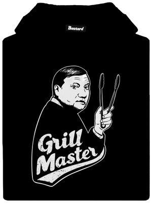 Grill master pánska mikina klokanka Black