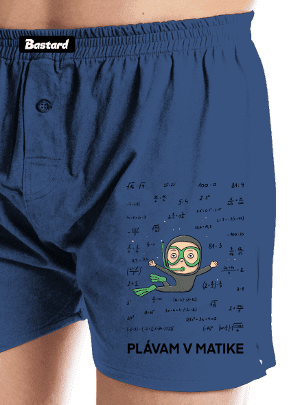 Plávam v matike pánske trenky Blue