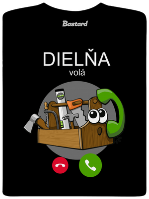 Dielňa volá detské tričko Black