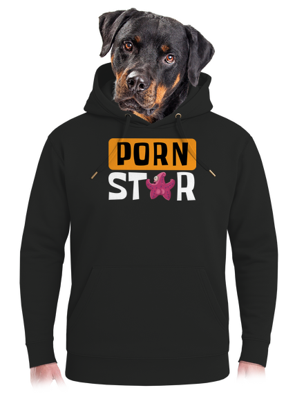 Porn star unisex mikina premium Dark Black