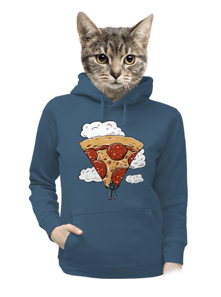 Pizzašutista dámska mikina klokanka Denim