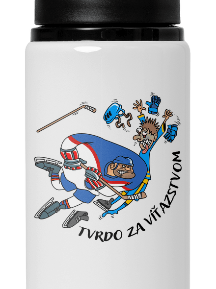 Tvrdo za víťazstvom flaša na vodu White