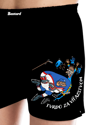 Tvrdo za víťazstvom pánske trenky Black